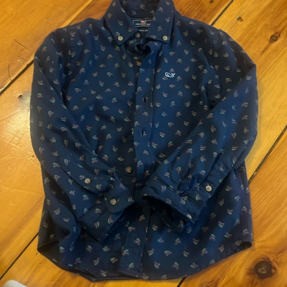 Vineyard Vines Boys Holiday Button Down Shirt